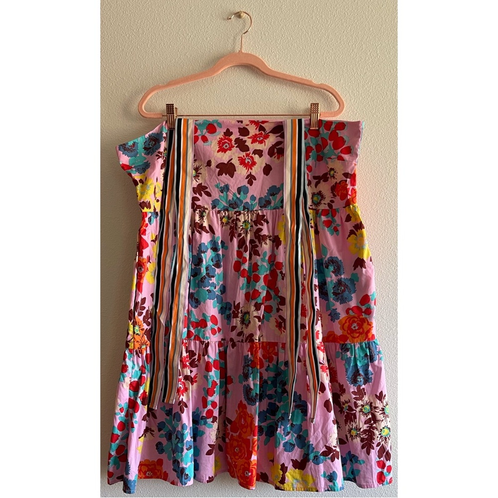 Anthropologie Peter Som Flouncy Floral Mini Dress Like New SZ XL - Picture 4 of 16
